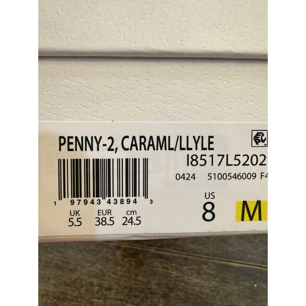 Veronica Beard Penny-2 leather loafers in a two-tone caramel and lily Size 8 - Picture 10 of 11